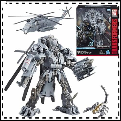 25cm Transformers Toys Studio Series 08 Leader Class Movie 1 Decepticon Blackout Action Figure Collection Model