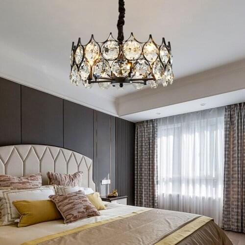 New Design Factory Sales Modern Circle Pendant Lamp Lighting Crystal Hanging Lighting for Kitchen