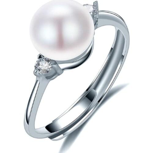 NEW Trendy Jewelry Luxury Beautiful Pearl Ring with Freshwater Pearl Ring for For bijoux women vintage jewelry gift