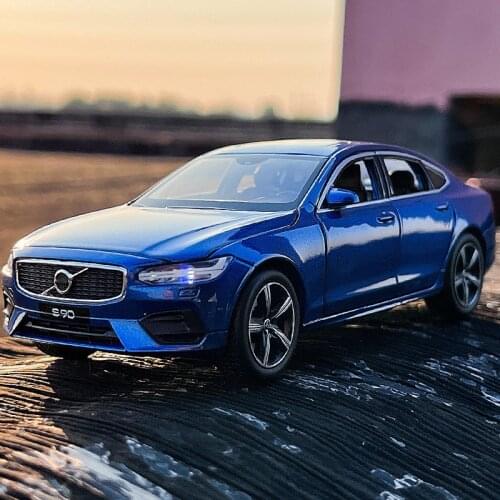 1:32 S90 Alloy Car Model Diecasts & Toy Vehicles Metal Toy Car Model High Simulation Sound Light Collection Childrens Toys Gift