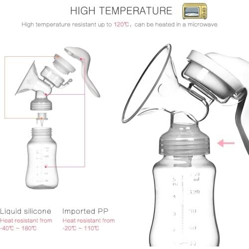 Baby Feeding Manual Breast Pump Partner Breast Collector Automatic Correction Breast Milk Silicone Pumps