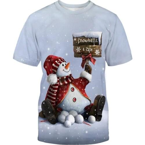 New Summer Fairy Tale Christmas Pattern Short Sleeve 3D Printing Short Sleeve T Shirt Men And Women Casual T Shirt Interesting G