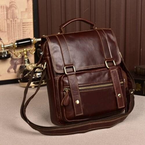 Original Men Handbags High Quality Genuine Leather Shoulder Bag Brown Male Messenger Bags Casual Handbags Men Satchels Bag