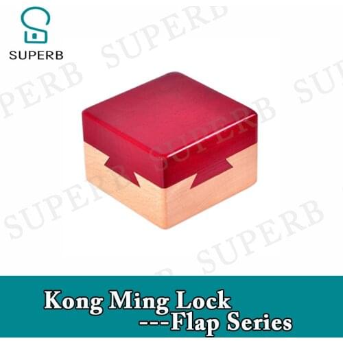 Superb escape room props Kong Ming Lock Flap Series spare secret box for real life game prop open the wooden box to find clue