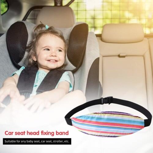 Infants Car Seat Sleeping Belt Head Fixed Stroller Sleeping Pram Security Seat Tape Sleep Aid Head Protector Belt 24x8cm