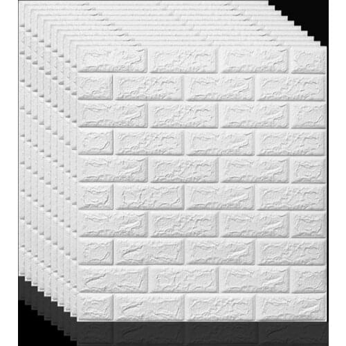Self adhesive Waterproof TV Background Brick Wallpapers 3D Wall Sticker Living Room Wallpaper Mural Bedroom Decorative Stickers
