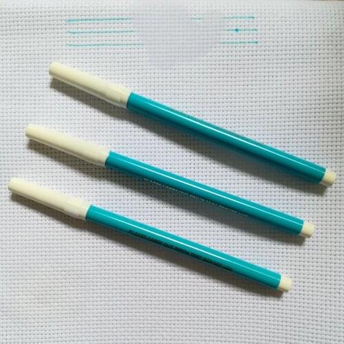 Blue Fabric Marker Water Soluble Clothing Markers 3 Pcs Water Erasable Pen Automatically Disappear Pen Sewing Chalk Marker
