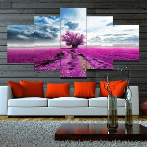 Spray Wall Painting Modular Pictures 5 Panels Plants Tree pretty Canvas Decoration Poster Home Living For Room Unframed