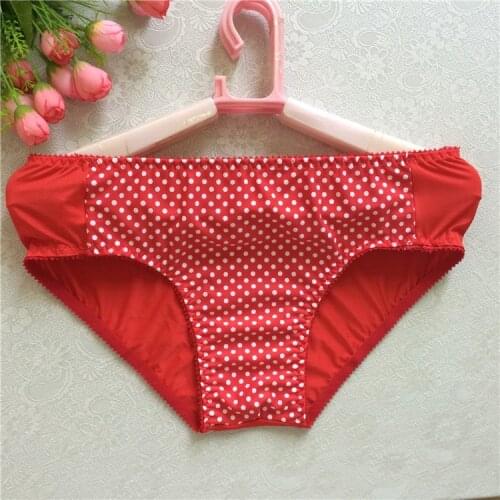 2018 Fashion mens new style stretch milk silk lace comfortable polka dot mens underwear penis mens briefs