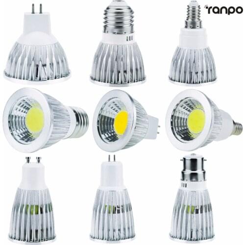 Ultra Bright Dimmable 6W 9W 12W GU10 E27 MR16 E14 B22 E12 GU5.3 LED Bulbs Spotlight High Power Led Lamp DC 12V Spot Lights