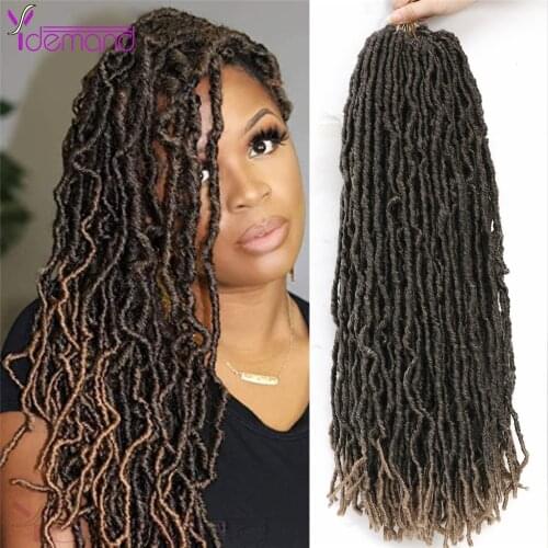 Y Demand Crochet Hair Natural Curly Dreadlocks Hair Black Brown Faux Locs Crochet Braids hair 24" 21Strands/Pack synthetic hair