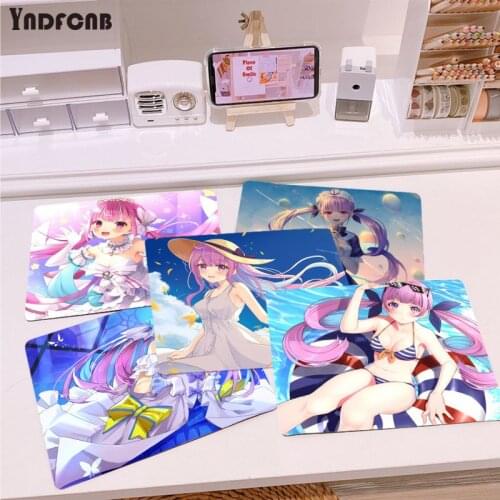 YNDFCNB In Stocked Minato Aqua Hololive Girl High Speed New Mousepad for CS GO Smooth Writing Pad Desktops Mate gaming mouse pad