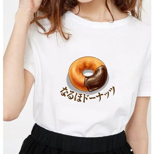 Funny Art Japanese Food Cute Women T Shirt Aesthetic Japanese Streetwear Anime White Harajuku Kawaii Tshirt Female Mujer