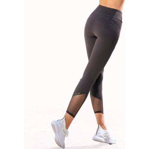 Women Fitness High Waist Legging Tummy Mesh Stitching Seamless Workout Running Activewear Yoga Pant Hip Lifting Trainning Wear