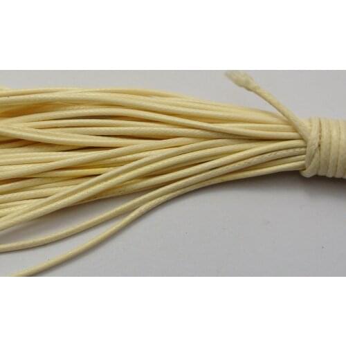 100 Yards Ivory Korean Waxed Cord String Thread 1mm for Bracelet Necklace