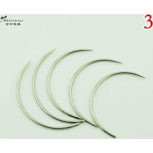 25 PCS C Type Mattress Weaving needles Canvas Fur coats Leather Triangular Sewing Needle Craft Knitting Tools Sewing Accessories