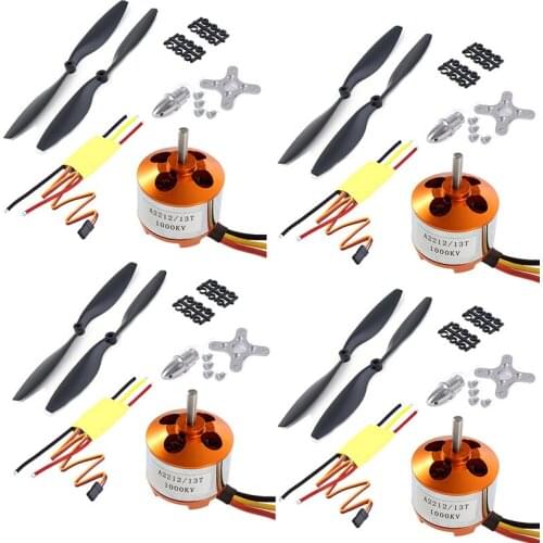 4set/lot Universal RC Quadcopter Part Kit 1045 Propeller(1pair) + 30A Brushless ESC + A2212 1000KV Outrunner Brushless Motor