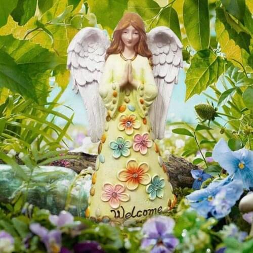 Antique Angel Statue Decoration Sun Energy Angel Resin Lamp Led Angel Statue Garden Decoration Angel Statue Home Decoration