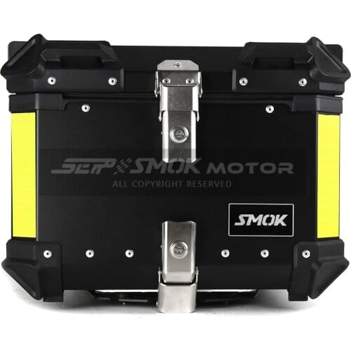 45L 55L 65L Motorcycle Rear Toolbox Trunk Storage Top Tool Box waterproof Luggage Helmet Key Lock Case Aluminum Accessories