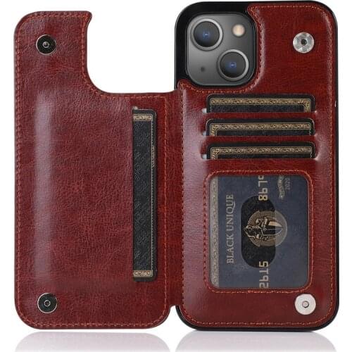 YISHANGOU Case For iPhone 12 Pro Max 11 Pro Max SE XR XS PU Leather Flip Wallet Holder Cover For Samsung A52 A72 S21 Plus Ultra