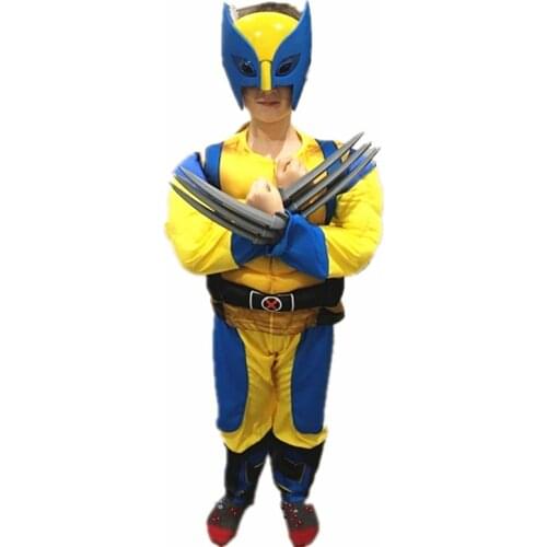 Child Wolverines Cosplay Costume Kids Boys Superhero Halloween/Carnival Cosplay Party Fancy Dress