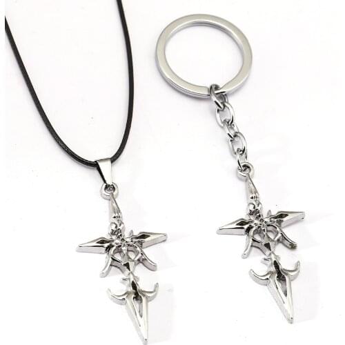 Fate stay night Necklace Saber Pendant keychain friendship Gift Anime Jewelry Accessories YS12131