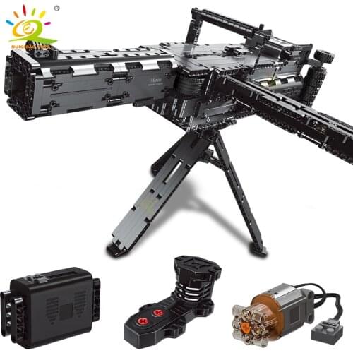 HUIQIBAO TOYS 1399Pcs Maxim Gun Model Building Block set Creative Shooting Game Bricks City Military DIY Toys For Children Boy