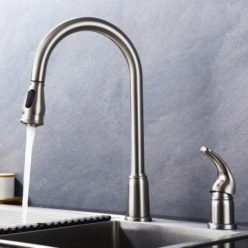 Kitchen faucet mixer cold bronze tap for kitchen double hole design rubber deck assembled crane for sinks