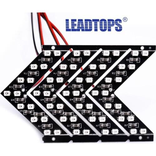 LEADTOPS 10pcs 14 SMD LED Arrow Panel For Car Rear View Mirror Indicator Turn Signal Lamp Car LED Rearview Mirror Light