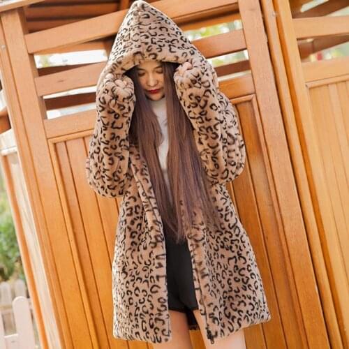 LEPULEON Fur Coats With A Hood