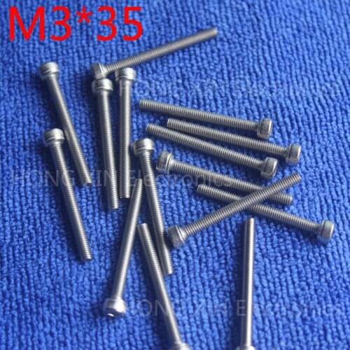 M3*35 Cylinder head inner hexagon screw 304 Stainless steel 35mm screw socket head screws inner hexagonal head bolt 40pcs
