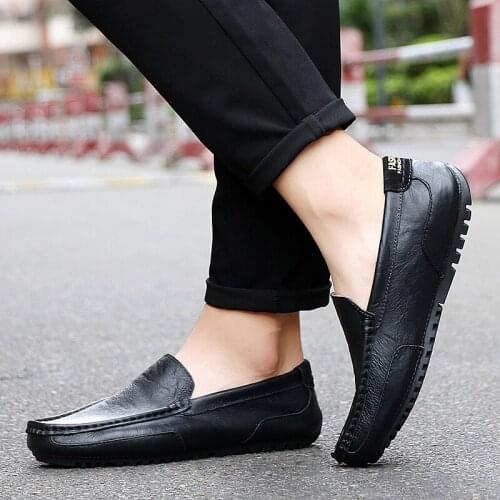 Masculino fashion casuales Mens shoes men sapato for comfortable leisure breathable spring new black para loafers de zapatos