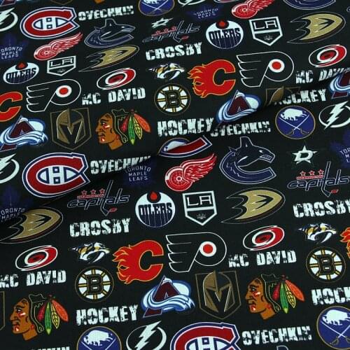 Cartoon Sport Logo Design Cotton Fabric for Kids Clothe Home Textile Sewing Quilting Handmade Patchwork DIY Needlework Material