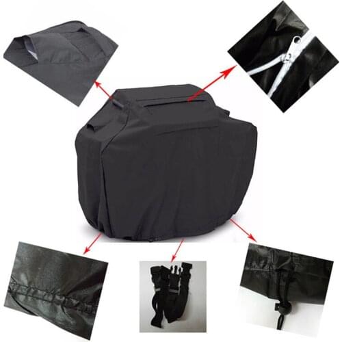 Rainproof Black BBQ Gas Grill Cover Heavy Duty Waterproof Barbecue Gas Grill Cover Outdoor Fade Resistant Weather Protection