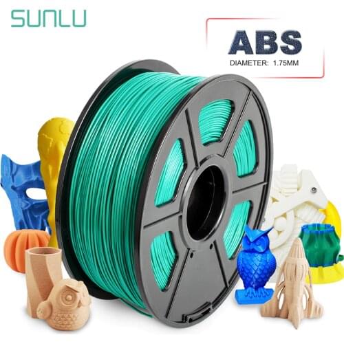 SUNLU 3D Printer Filament 1.75mm ABS 1kg 2.2lbs With Spool Plastics ABS 3D Printer Filament Welding Rod With Delicate Packing