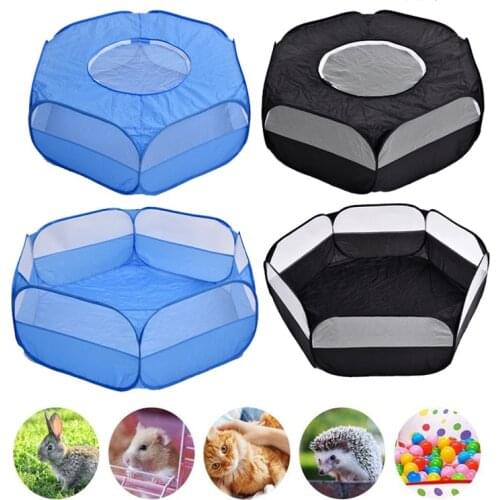 Portable Pet Fences Tent Outdoor Kennels Fence Houses For Dog Hamster Rabbit Guinea Pig Animal Cage for Hamster Pig Supply
