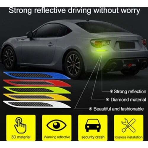 Front Bumper Fog Lamp Carbon Fiber Reflective Sticker Film Modified Car Sticker Bumper Bumper Car Decoration