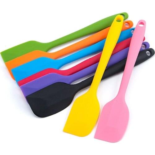 200pcs 21X4cm Silicone Cream Spatula Shovel Butter Scraper Kitchen Cake Trowel Heat Resistant Icing Spoon Baking Tool Tools