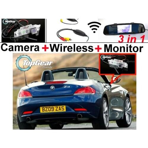 Special Car Camera + Wireless Signal + Mirror Monitor 3in1 Easy DIY Parking System For BMW Z4 E89 2009~2014