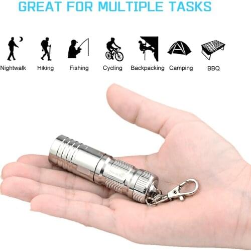 Mini flashlight keychain led light for every day carry