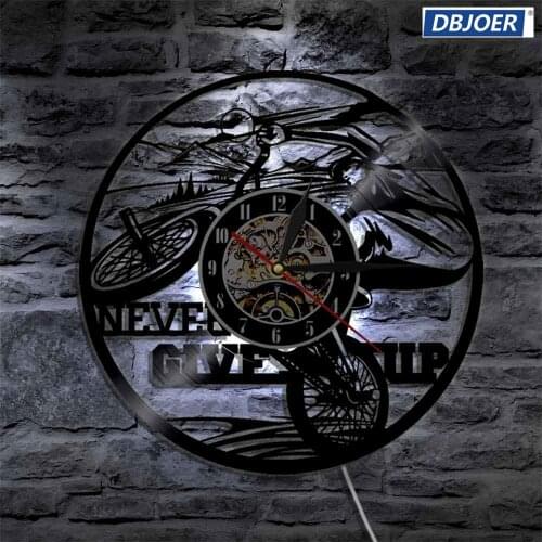 LED Night Lights Gambling House Led Wall Decoration Vinyl Clock with Nightlight 7 Colors Changing