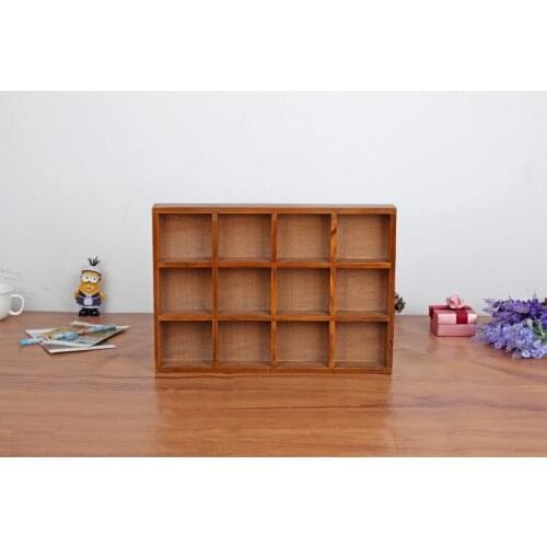 1PC Multifunctional Retro Wooden Storage Box Creative Desktop Wood Box Organizer Jewelry Toys Potted Plants Container EJL 0904