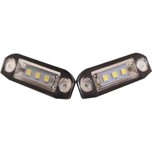 2pcs Car LED License Plate Light for Volvo S80 XC90 S40 V60 XC60 S60 Car Number Lamp License Plate Lights Car Lightings Parts