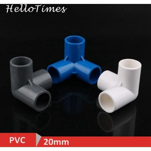 2pcs 20mm PVC Pipe Connector 3 Way Stereo Joints Three-dimensional Connector Water Pipe 3D DIY Joints