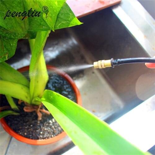 200pcs Brass sprinkler Mist Sprinklers Spray Nozzles connect to 4/7 mm Water Hose Brass sprinkler Irrigation System IT214