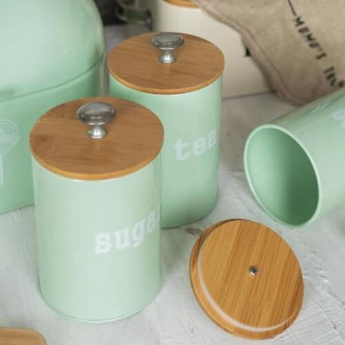 3pcs/set Condiment Pot Spice Jar Kitchen Organizer Sugar Canisters with Lid