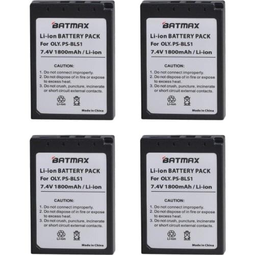 4Pcs High-Capacity PS-BLS1 PS BLS1 PSBLS1 batteries for Olympus PEN E-PL1 E-PM1 EP3 EPL3 Evolt E-420 E-620 E-450 E-400 E-41