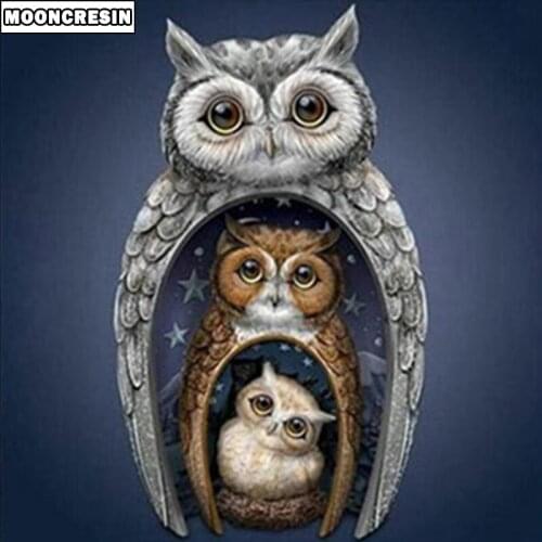 5D Diy Diamond Embroidery Full Square/Round Mosaic Rhinestone Handmade Kit Diamond Painting Owl Cross Stitch Home Decoration