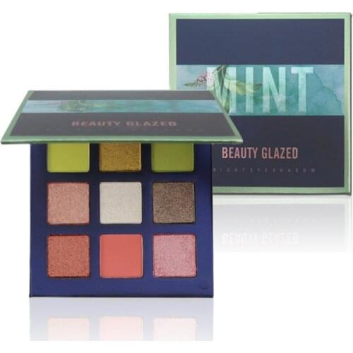 9 Colors Eyeshadow Palette Glamorous Waterproof Not Blooming Eye Shadow Shimmer Glitter Light Texture Long Lasting Makeup TSLM1