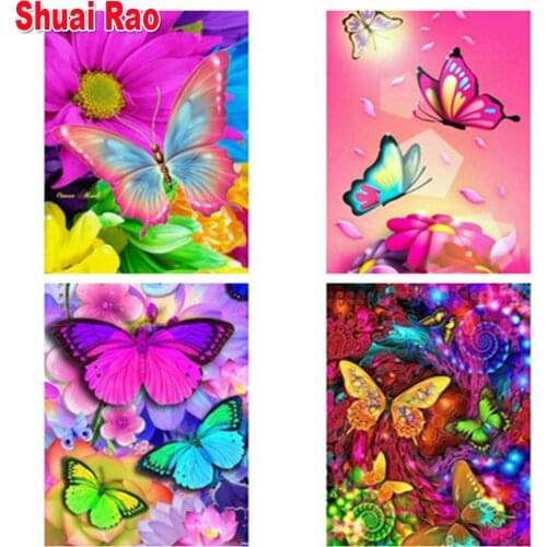 Diamond mosaic sale Beautiful butterflies diamond painting 5 d Picture rhinestone embroidery cross stitch animals netherlands
